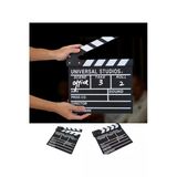 Wolawood Dekoratif Sinema Klaket – Ahşap Film Seti Aksesuarı & Masa Üzeri Clapperboard Yazı Yazılabilir Stand