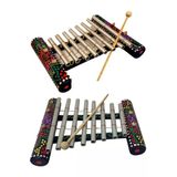 Wolawood Desenli Ahşap Ksilofon El Yapımı Etnik Tasarım Otantik Batikli Ritim Müzik Aleti