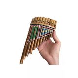Wolawood Doğal Ahşap Pan Flüt Aborjin Desenli El Yapımı Mızıka Ritim Müzik Çalgısı Otantik Dekor