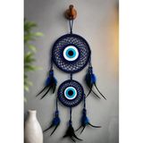 Wolawood Düş Kapanı Dreamcatcher Bohem Makrome Tüylü, Duvar Süsü El Yapımı Dekoratif Ofis, Oda, Ev Dekoru Hediyelik 16×50 Cm