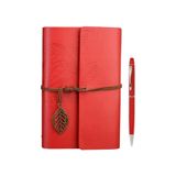 Wolawood El Yapımı Deri Kapaklı Defter ve Özel Kalem Seti Vintage Nostaljik Günlük, Ajanda Özel Gün Hediyesi