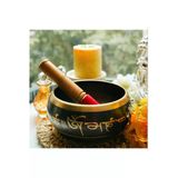 Wolawood El Yapımı Pirinç Meditasyon Yoga Çanı Tokmaklı Tibet Singing Bowl Spiritüel Ses Terapisi Şifa Kasesi