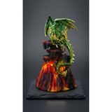Wolawood Fantastik Dragon Ejderha Biblo Polyester Atmosferik Led’li Volkan Efektli Işıklı Figür Dekoratif Masaüstü Aksesuar Ev Ofis Hediyelik Dekorasyon