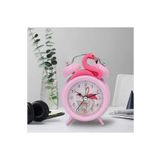 Wolawood Flamingo Dekoratif Masa Saati Şık Renkli Modern Masaüstü Çalar Saat Ev Ofis Çocuk Odası Hediyelik