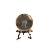 Wolawood Gazi Mustafa Kemal Atatürk Temalı 3D Kristal Cam Kar Küre Metal Standlı Dekoratif Özel Seri