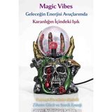 Wolawood Gotik Plazma Küresi Kafatası Fantastik Elektrik Işıklı Enerji Topu Tesla Bobini Dekoratif Lamba Masaüstü Aksesuarı