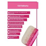 Wolawood Güllü Kabak Lifli Sabun %100 Doğal El Yapımı Peeling, Cilt Temizleyici Ve Nemlendirici Sabun