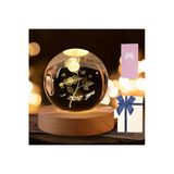 Wolawood I Love You Kristal Cam Kar Küresi 3D LED Işıklı Dekor Lamba USB Ahşap Standlı Şık Hediyelik Özel Set