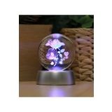 Wolawood I Love You Kristal Cam Kar Küresi 3D LED Işıklı Pilli Renk Değiştiren Gül Kalp Figürlü Romantik Set