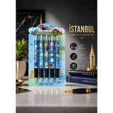 Wolawood Istanbul Heritage Collection - Premium 5'li Özel Tasarım Tükenmez Kalem Seti Grand Istanbul Luxury Serisi Koleksiyonluk Hediyelik Kalem Takımı
