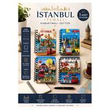 Wolawood İstanbul Temalı Kabartmalı Hediyelik Defter {1-Adet} Özel Üretim Vintage, Çizgisiz, Günlük, Anı-Hatıra, Ajanda, Not Defteri 11×15