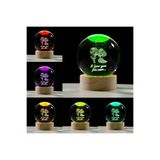 Wolawood Kristal Cam Kar Küresi 3D Öpüşen Çift Temalı USB Renkli Ahşap Taban Işıklı Lamba Romantik Hediyelik