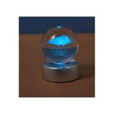 Wolawood Kristal Cam Kar Küresi Yağmur ve Bulut Temalı 3D Pilli Renk Değiştiren RGB'li Hediyelik Lamba Seti