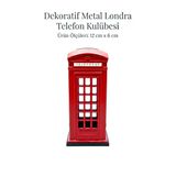 Wolawood London İkonik Kırmızı Telefon Kulübesi, Biblo Kumbaralı Model, Tamamı Metal Üretim İngiltere Koleksiyon Serisi Özel Hediyelik Eşya Masaüstü Dekor {12~Cm}