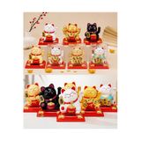 Wolawood Lucky Charm Maneki Neko Japon Kedi Sürekli Pati Sallayan Solar Güneş Enerjili (1•adet) Feng Shui Şans Bereket Getiren Dekoratif Hediyelik Figür