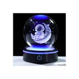 Wolawood Luxury Kristal Cam Kar Küresi Usb’li 3D Dekoratif Led Lamba Işıklı Renkli Dönen Özel Hediyelik Set