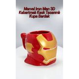 Wolawood Marvel Iron Man 3D Kabartmalı Kask Tasarımlı Kupa Bardak § Seramik Özel Üretim Hediyelik Koleksiyon