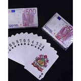 Wolawood Özel Seri Euro Temalı Oyun Kartları Kağıdı Seti € Gümüş Model Premium Poker Kartları Casino Eğlence Texas Holdem, Euro Tasarımlı Oyun Kağıdı Takımı