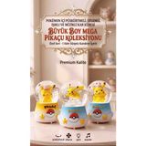 Wolawood Pokemon Püskürtmeli Işıklı Müzikli Kar Küresi - Büyük Boy Mega Pikaçu Figürlü Premium Kalite - Özel Seri Koleksiyonluk Hediye