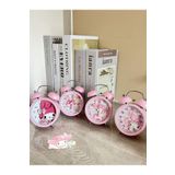 Wolawood Sevimli Pembe Kedi Temalı Masa Üstü Çalar Saat Tatlı Çocuk Odası Hediyelik Saat Dekoratif Aksesuar