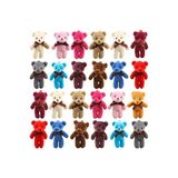 Wolawood Yumuşacık 10 Adet Renkli Mini Peluş Ayıcık Seti - Sevimli Çanta Süsü & Anahtarlık ~ Yumoş Hediyelik Mini Bear Koleksiyonu