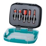 Wolfcraft 8753000 1 x ürün yelpazesi HM kesici plastik in, 5-parçalı