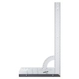 wolfcraft Evrensel açı 5206000 | açı ölçer, 500 mm kenar uzunluğu, hassas işaretleme ve çizim için, 90° durdurma açısı ve çıkarılabilir açılı ray
