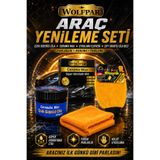 Wolfpar Araç Yenileme Seti Çizik Giderici Cila + Ceramic Wax + Uygulama Eldiveni + Çift Taraflı Cila Bezi