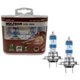 Wolfram 12v H7 Ampul 55w +%200 Fazla Işık +%20 Beyaz Işık 4300k Ultra Vısıon 2 Ad