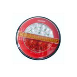 Wolfram LED Yuvarlak 4 Fonksiyonlu Stop-Sinyal-Park Lambası 10-30V E9 Belgeli Sol