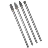 Wolfride 4 adet Uzun Şaft Tungsten Karbür Çapak Seti 6 mm Sap Kalıp Öğütücü Burr Seti Metal 6 İnç Uzunluk