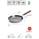 Woll Carbon Steel 24 cm Kızartma Tavası