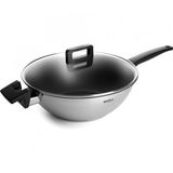 Woll Concept 30 Cm Kapaklı Çelik Wok Tava