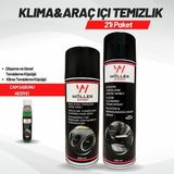 Wöller Araç Içi Bakım Seti 2'li Paket Klima Temizleyici Döşeme ve Genel Temizleme Köpüğü