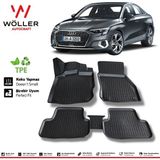 Wöller Audi A3 Sedan Paspas 2021 Sonrası 3D Havuzlu Wöller Paspas - Siyah