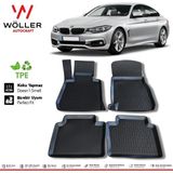 Wöller Bmw 4 Serisi Paspas 2013 2020 Arası Coupe Gran Coupe Cabrio 3D Havuzlu Wöller Paspas - Siyah