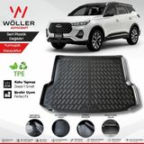 Wöller Chery Tiggo 7 Pro 2022 Sonrası 3D Bagaj Havuzu Premium Tasarım Su Geçirmez Esnek Siyah