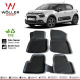 Wöller Citroen C3 Paspas 2017 Sonrası 3D Havuzlu Wöller Paspas - Siyah