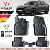 Wöller Cupra Formentor Paspas Makyajlı 2024 2026 Arası Uyumlu 3D Havuzlu Paspas - Siyah
