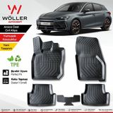 Wöller Cupra Leon Paspas Makyajlı 2024 2026 Arası Uyumlu 3D Havuzlu Paspas - Siyah