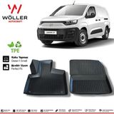 Wöller Fiat Doblo Panelvan Paspas 2023 Sonrası 3D Havuzlu Wöller Paspas - Siyah