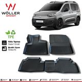 Wöller Fiat Doblo Paspas 2023 Sonrası 3D Havuzlu Wöller Paspas - Siyah
