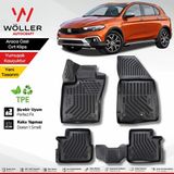 Wöller Fiat Egea Cross Paspas 2021 2025 Arası Uyumlu 3D Havuzlu Paspas - Siyah