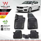 Wöller Fiat Egea Paspas 2015 2025 Arası 3D Havuzlu Wöller Paspas - Siyah