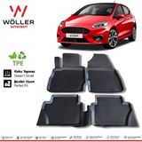 Wöller Ford Fiesta Paspas 2018 Sonrası 3D Havuzlu Wöller Paspas - Siyah