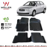 Wöller Hyundai Accent Era 3D Havuzlu Paspas 2006-2012 Siyah Koku Yapmaz Termo Kauçuk