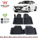 Wöller Hyundai Elantra Paspas 2019 Sonrası 3D Havuzlu Wöller Paspas - Siyah
