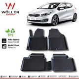 Wöller Kia Ceed Paspas 2012 2017 Arası 3D Havuzlu Wöller Paspas - Siyah
