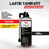 Wöller Lastik Tamir Kiti Lastik Tamir Spreyi - Hızlı Onarım ve Hava Kaçağını Önleyici, 400 ml, Tüm Binek Araçlarıyla Uyumlu