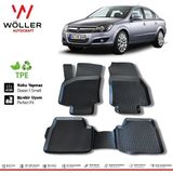 Wöller Opel Astra H Sedan Paspas 2007 2013 Arası 3D Havuzlu Wöller Paspas - Siyah